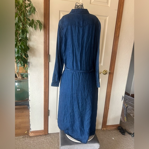 Coldwater Creek Blue Denim maxi denim dress or western duster - Picture 6 of 14